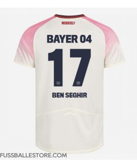 Günstige Bayer Leverkusen Eliesse Ben Seghir #17 Auswärtstrikot 2025-26 Kurzarm